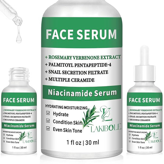 3 Pack 5% Niacinamide Serum with 4% Rosemary Verbena Extract for Harmonized Hydration & Skin Tone (1fl.oz/30ml Each)