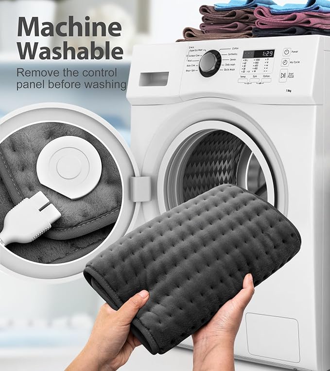 Heating pad for Back Pain Relief, Heating Pads for Neck, Shoulder, Fathers Mothers Day Gifts for Women, Men, Dad, Mom, Auto-Off,Machine Washable, Moist Dry Heat Options, Extra Large 12"x24"