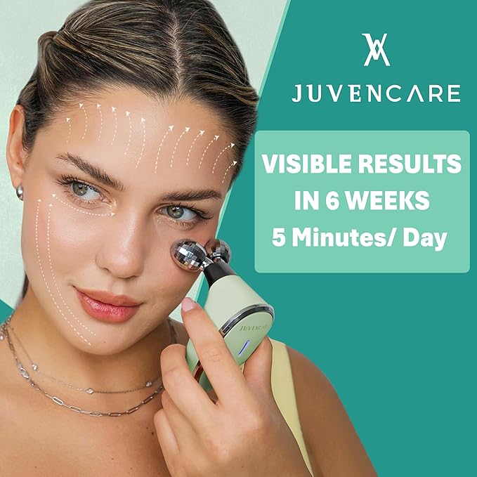 Microcurrent Facial Device - 6 in 1 Advanced Face Microcurrent Device - Rejuvenating Facial Microcurrent Device Anti-Aging Microcurrent Facial Devices Boost Skin Care Products Absorption (Light Green)