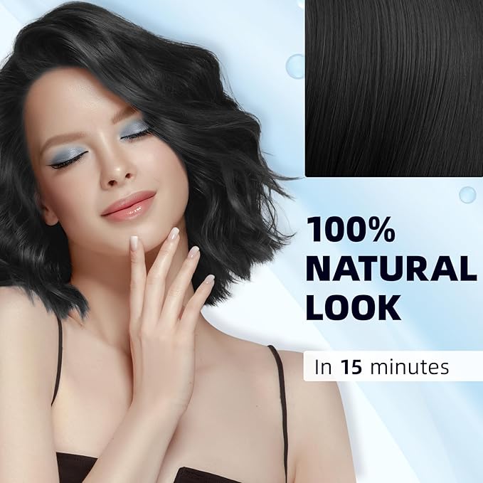 Ivnil Black Hair Dye Shampoo 3 in 1 Hair Color Shampoo for Women & Men for Gray Hair Coverage for Instant Herbal Natural Champu Para Canas Mujer