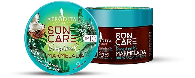 SUN CARE Marmelada TROPICAL F10 SPF10 VEGAN Fast Tanning Jam Bronze skin 6.76 FL Oz/ 200ml