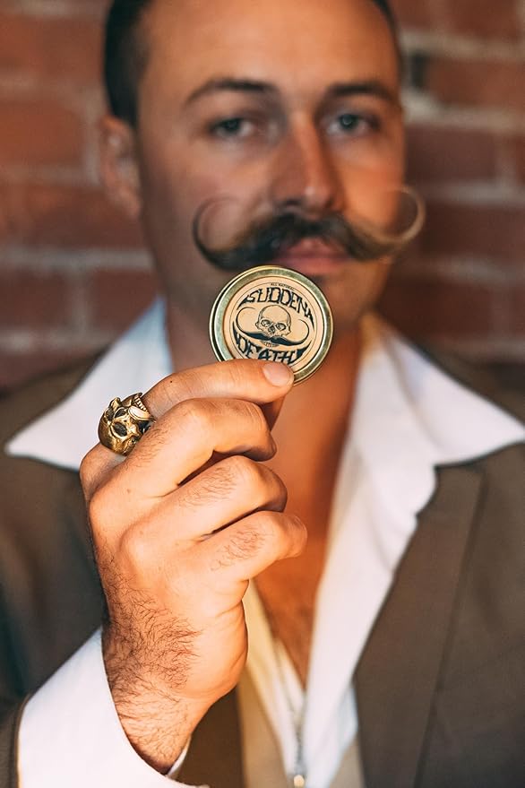 Sudden Death Strong Hold Mustache Wax and Night Fury Mustache Wax Remover Oil Set