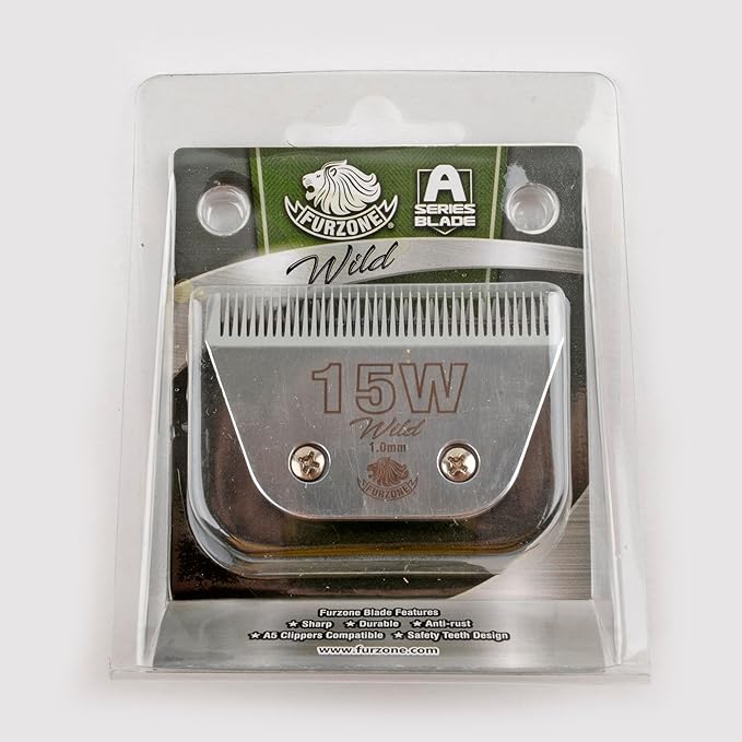 Detachable Blade - Size 15W Wide Blade 3/64", Made of Extra Durable Japanese Steel, Compatible with Most Andis, Oster, Wahl A5 Clippers