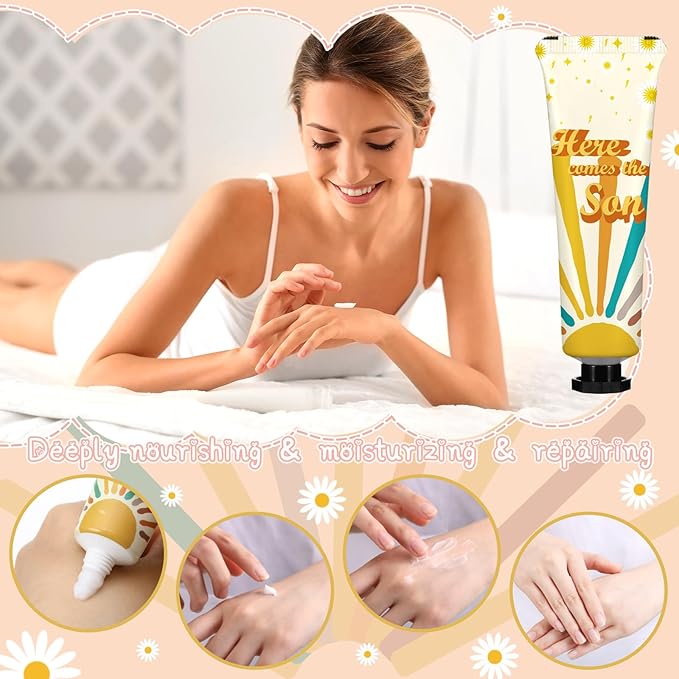 48 Sets Baby Shower Hand Cream Party Favors for Guests Gift Bulk Travel Size Hand Lotion Set for Baby Shower Wedding Christmas(Here Comes the Son)