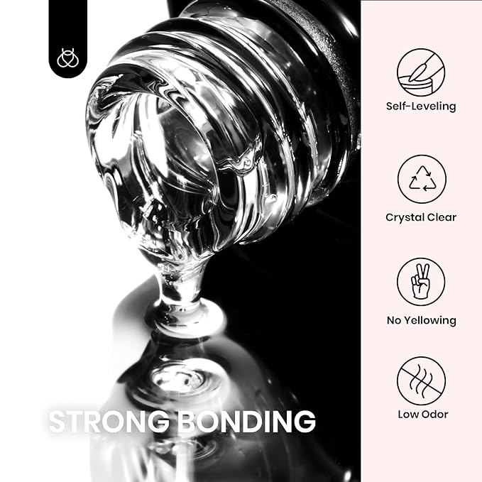 Beetles Gel Polish 5 in 1 Nail Glue and Base Gel Kit for Acrylic Nails and Gel Polish Nail Set 20 Colors Dreamy Town Collection Pastel Girly Sparkle Glitter 2023 Spring Summer Macaroon