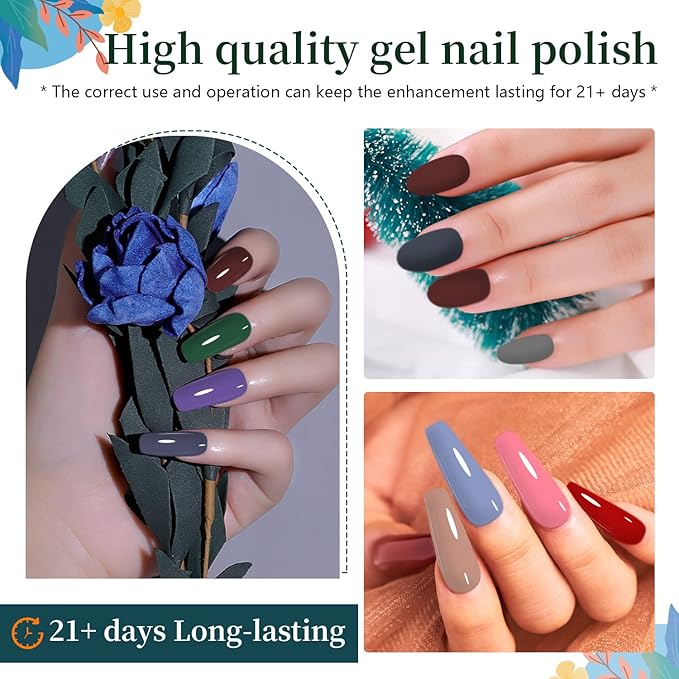 JODSONE 32 Colors Nail Polish Set With UV Light Manicure Nail Tools Nail Art Manicure Salon DIY at Home