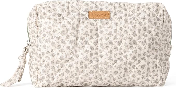 Staya Quilted Toiletry Pouch - Compact, Versatile, and Stylish Bag for All Your Essentials (Sweet Pea)