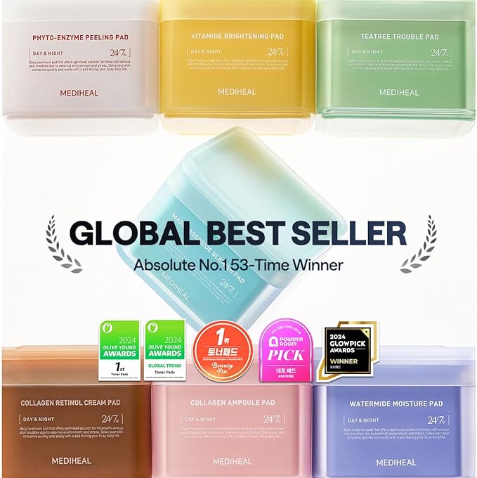 MEDIHEAL Phyto Enzyme Peeling Pad - Vegan Face Resurfacing Gauze Pads with LHA & Papaya Enzym - Pore Tightening Pads to Control Sebum - Exfoliating Pads for Dead Skin Cells, 90 Pads