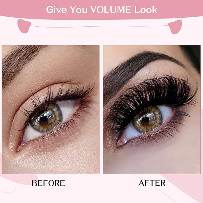 PRO LASHBEAUTY Cluster Lashes, 72 Pcs Individual Lashes, DIY Eyelash Extension, Super Thin Band, Reusable, Soft & Comfortable (Freedom-D-14mm, Black)