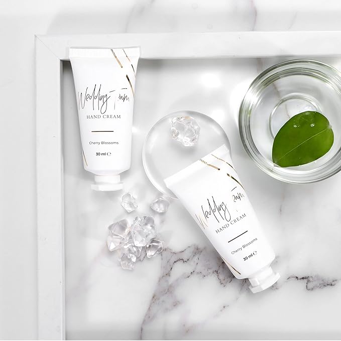 Pop Fizz Designs Wedding Team Hand Cream | Bridesmaids Proposal Gifts | Will You Be My Bridesmaid? | Bridal Shower Favors | Marble| 10 Pack