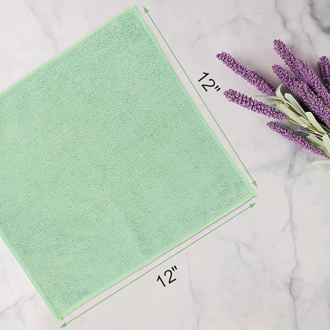 Washcloths Bulk 100 Pack Face Towel (12" x 12"), Highly Soft Wash Cloth and Hand Towels, Fast Drying Multi-Purpose Microfiber Cleansing Cloths for Bathroom, Hotel, Spa, and Salon - Multicolor