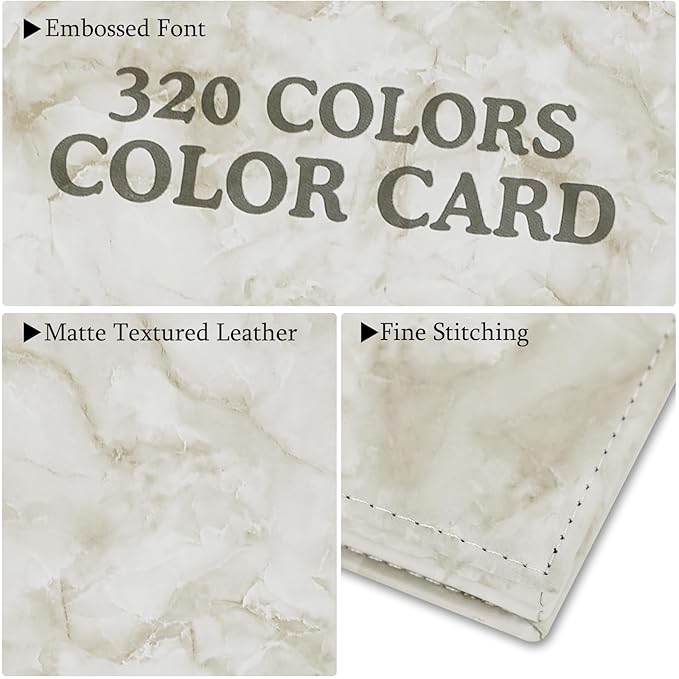 320 Nail Color Chart Book,Leather Nail Color Display Book with 480 Nail Tips & 1-400 Number Labels,Professional Nail Color Chart Display Book for Nail Polish Nails Art Design(Grey)