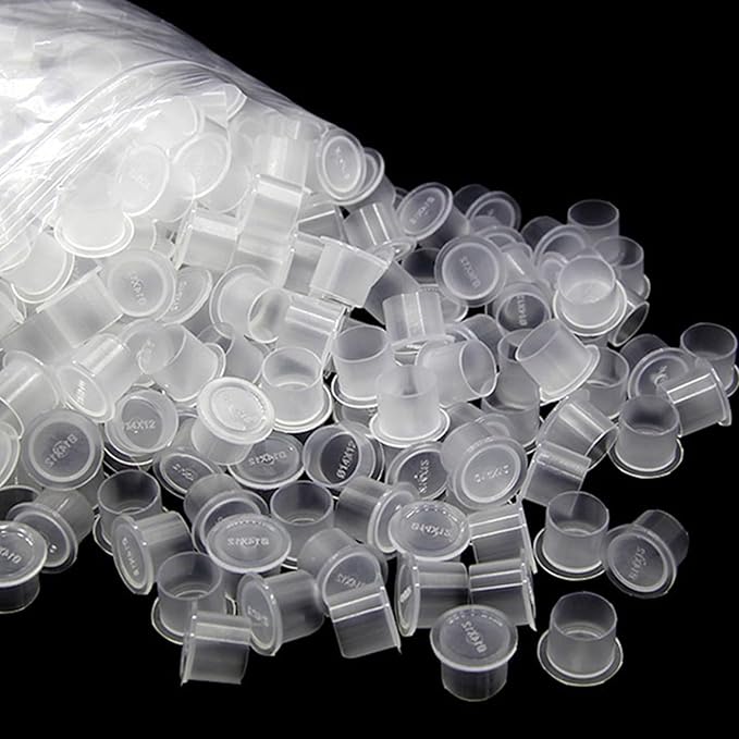 Tattoo Ink Caps - Jconly 1000Pcs Tattoo Ink Cups Pigment Caps With Base Sizes 11mm Disposable Tattoo Caps Tattoo Supplies (1000PCS Small #11)…