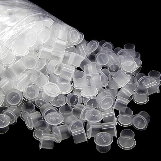 Tattoo Ink Caps - Jconly 1000Pcs Tattoo Ink Cups Pigment Caps With Base Sizes 17mm Disposable Tattoo Caps Tattoo Supplies (1000PCS Large #17)…