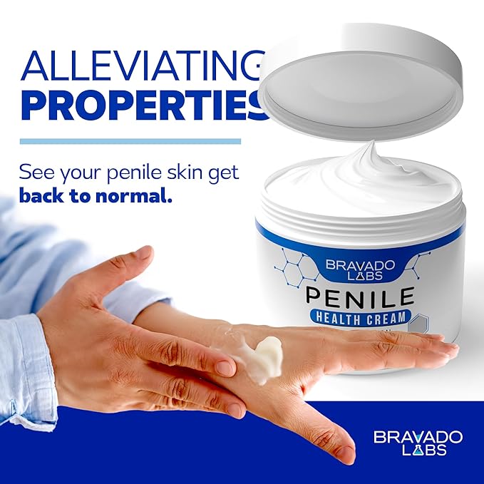 Premium Penile Health Creme - 100% Natural Cream Lotion for Men's Intimate Health - Redness, Dryness, Anti-Chafing Relief Moisturizer - 4 oz