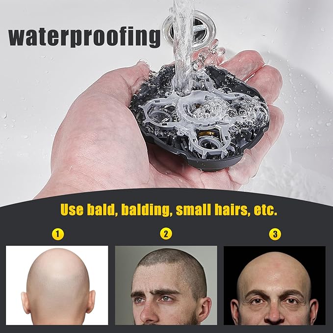 Shaver Replacement Heads Compatible with Microtouch Titanium Head Shaver, for Bald Men 4 Pack