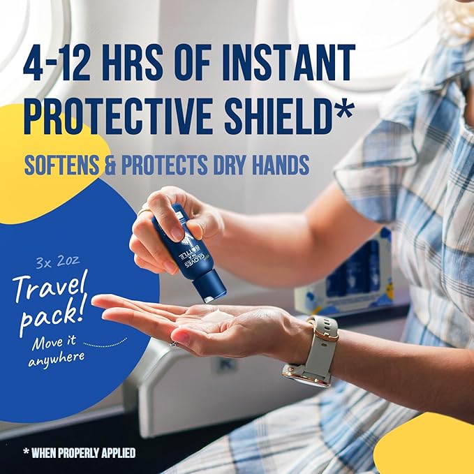 Gloves In A Bottle – Shielding Lotion for Dry Skin, Hand Lotion Travel Size, Protects & Restores Dry Cracked Skin (Travel Mini)