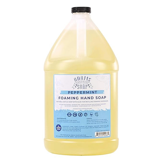Adams Handmade Soap Liquid Foaming Soap 1 Gal - Peppermint
