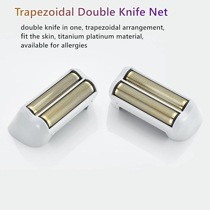 3 Pack Pro Shaver Replacement Foil and Cutters Compatible with andis No.17150/17155/17200 Shaver ProFoil Lithium Replacement" Golden