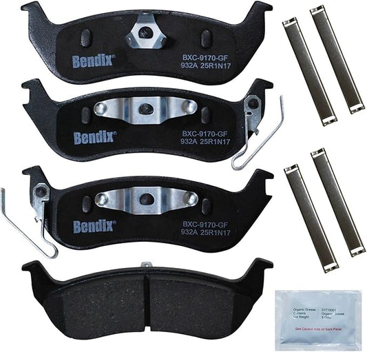 Bendix Priority1 CFC932A Ceramic Rear Brake Pads for Ford Crown Victoria 2011-2003, Ranger 2011-2010, Lincoln Town Car 2011-2003, Mazda B2300 2010, B4000 2010, Mercury Marauder 2004-2003