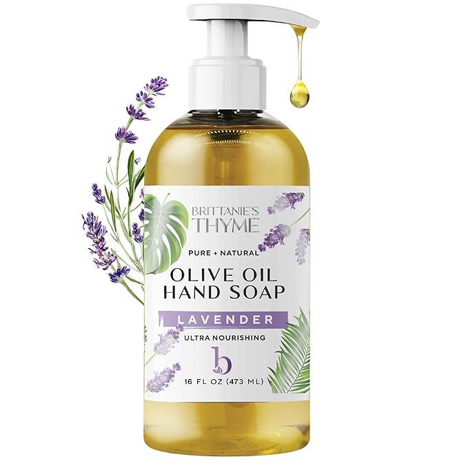Brittanie’s Pure Castile Liquid Soap Refill, Lavender, 16 Ounce | Dish Soap, Hair & Body, Home, Gentle and Pure, Made with Natural Luxurious Oils, Vegan & Gluten Free Non-GMO