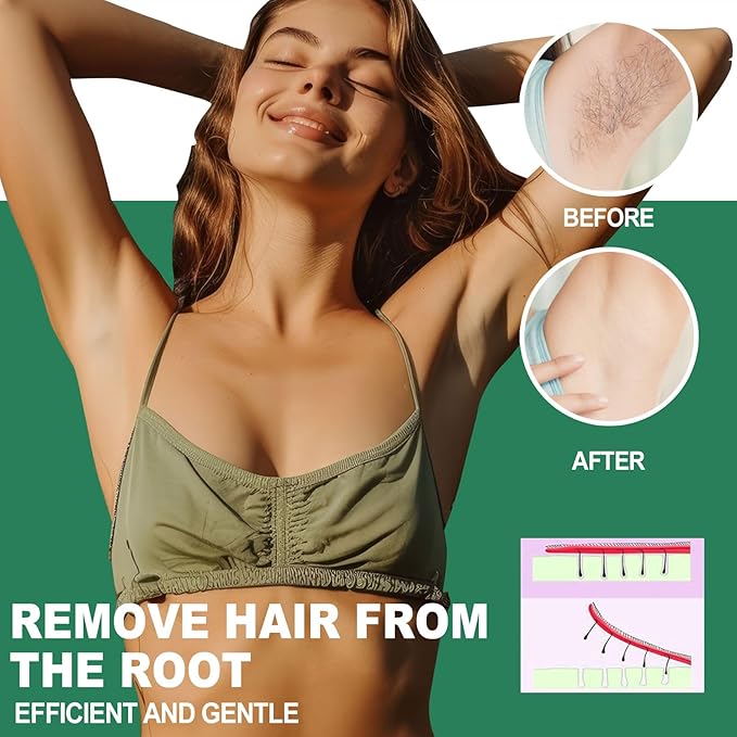 Wax Beads for Coarse Hair Removal, Natural Wax Beans for Sensitive Skin, Body, Brazilian Waxing, Bikini, Unscented Waxing Beads for Legs, Armpit, Hands, Facial (2lb)