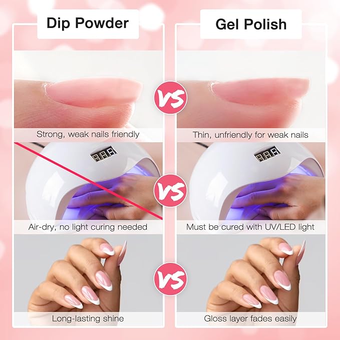 REDNEE 39pcs Dip Powder Nail Kit Starter, 30 Neutral Skin Color White Pink Dipping Powder Set with Top Base Coat Activator & Nail Brush File for Valentine's Day Nail Art Manicure Salon Gift Set RE19