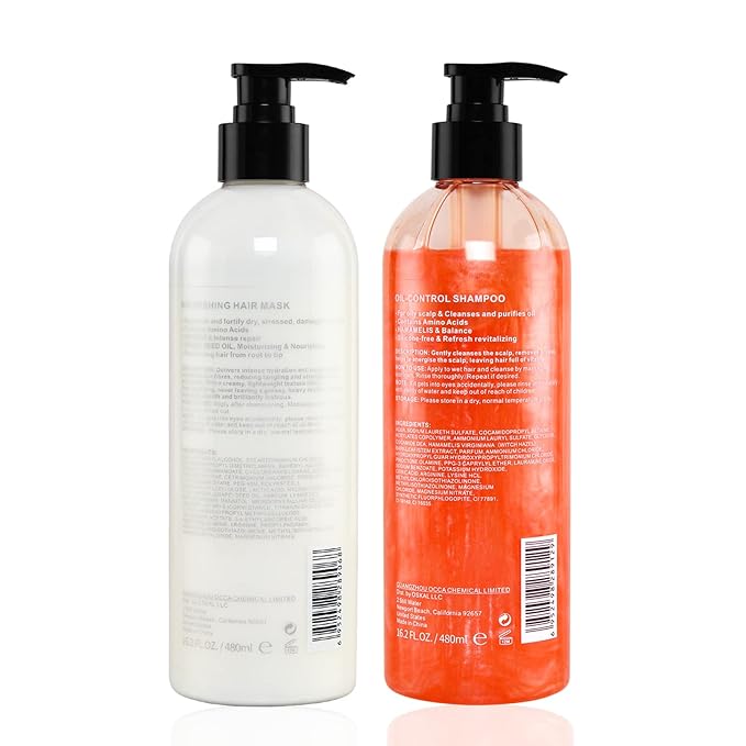 Clarifying Shampoo and Conditioner Set for Greasy Hair, Build Up, and Dry Ends - 32.4 Fl Oz