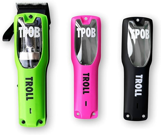 TPOB Troll Professional Barber Clipper 6800 RPM Super Torque Motor with DLC Taper Blade (3 Color Covers)