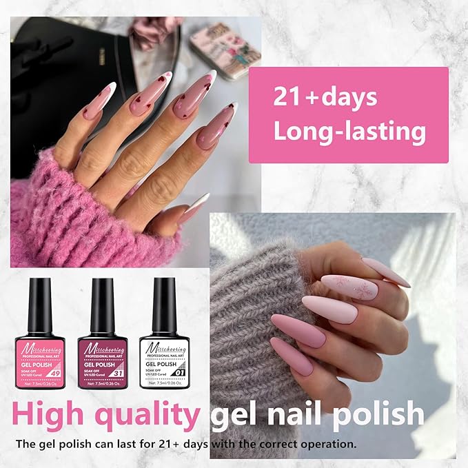 69PCS Gel Nail Polish Kit with UV Light Nail Lamp Gel Manicure Dryer Lamp 28 Colors Gel Polish Nail Set Soak Off Gel Nail Set,Nails Gel Polishing Shape Tools Supplie Set for Nail Manicure Salon & Home