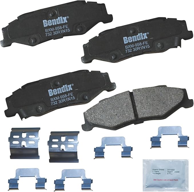 Bendix Priority1 CFM732 Semi-Metallic Rear Brake Pads for Cadillac XLR 2009-2004, Chevrolet Corvette 2013-1997