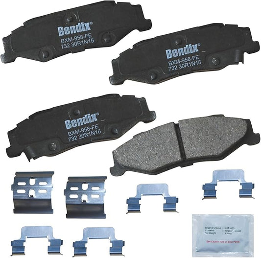 Bendix Priority1 CFM732 Semi-Metallic Rear Brake Pads for Cadillac XLR 2009-2004, Chevrolet Corvette 2013-1997