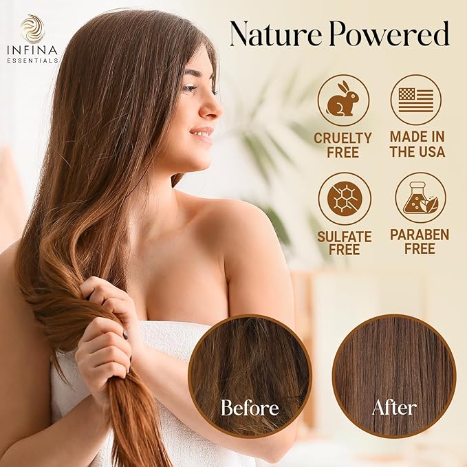 Batana Oil Shampoo and Conditioner Set - Biotin & Tea Tree Oil for Hair Growth & Thickness - Moisturizing & Nourishing Shampoo for Thinning Hair for Men & Women - 16 fl oz Each