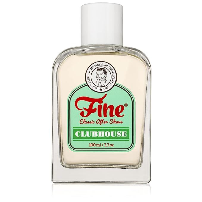 Fine Men's Aftershave - Clubhouse Classic Fragrance, Soothing & Toning Post Shave Balm, Calms Razor Burn, Classic Barbershop Feel, Alcohol-Based Formula, Gentle for All Skin Types, 100ml
