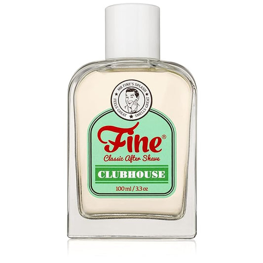 Fine Men's Aftershave - Clubhouse Classic Fragrance, Soothing & Toning Post Shave Balm, Calms Razor Burn, Classic Barbershop Feel, Alcohol-Based Formula, Gentle for All Skin Types, 100ml