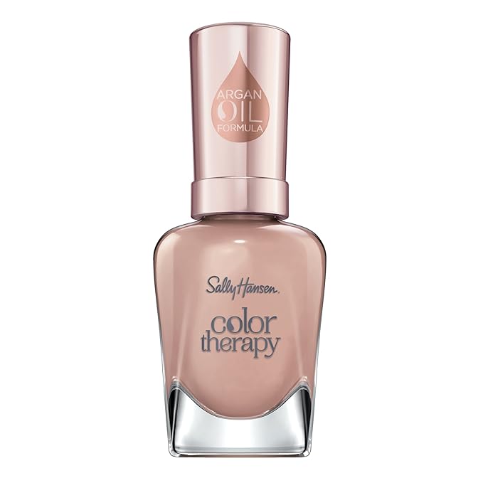 Sally Hansen Color Therapy, Re-Nude, Argan Oil, Long Lasting, Nail Treatment, Semi Opaque, Creme Nude Nail Polish