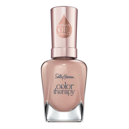 Sally Hansen Color Therapy, Re-Nude, Argan Oil, Long Lasting, Nail Treatment, Semi Opaque, Creme Nude Nail Polish