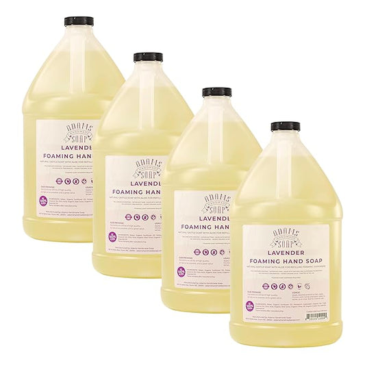 Adams Handmade Soap Liquid Foaming Soap 1 Gal - Lavender (Pack of 4)