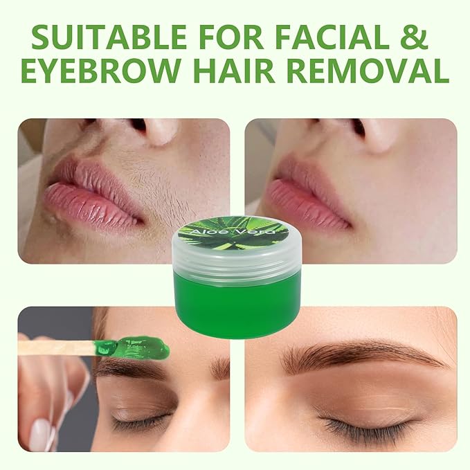 150g/5.3oz Aloe Sugar Wax: Hair Removal Sugaring Paste for Face Eyebrows - Wax Beads Alternative