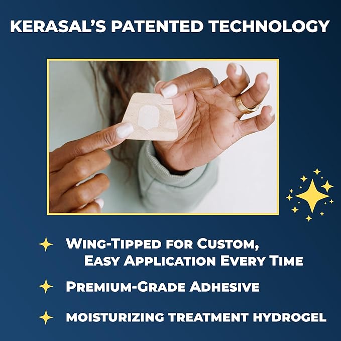 Kerasal Nighttime Renewal Fungal Nail Patches - 14 Patch - Overnight Nail Repair for Nail Fungus Damage, 8-Hour Nail Treatment Restores Healthy Appearance