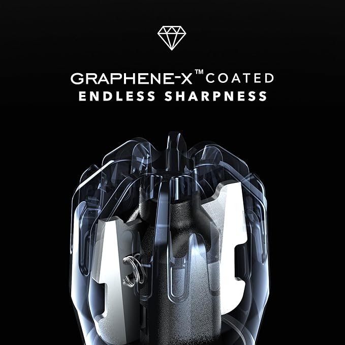 Blade & Stone™ NS501M Nose & Ear Trimmer | Graphene-X™ Blade | High-Velocity, Low-Noise Motor | Patented Rotary Blade Design | Skin-Friendly, Tug-Free Performance, Detachable Head (Snow/Gold)