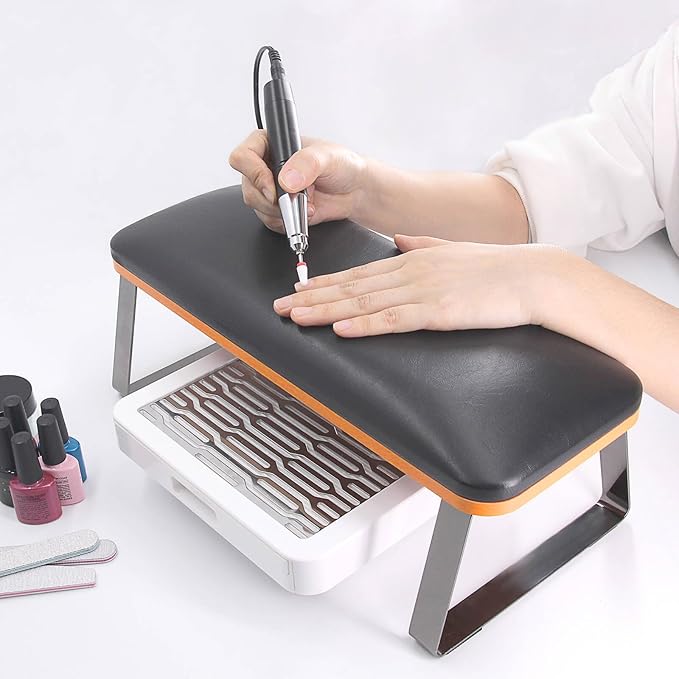 Big Arm Rest for Nails Tech, Sturdy Nail Arm Rest Manicure Hand Rest with Stainless Steel Legs