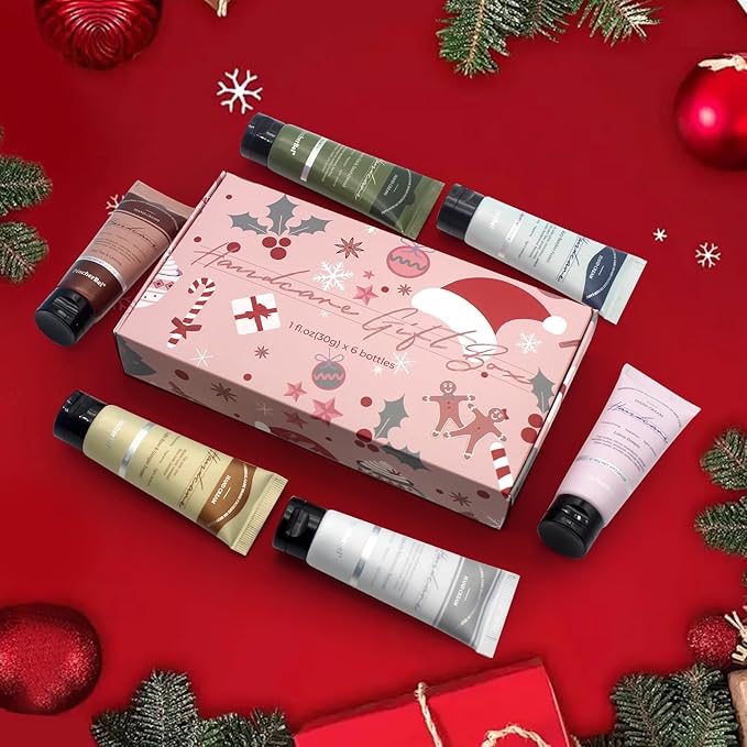 Skincare Hand Cream Gift Sets - 6 Pack Assorted Scented Travel Size Hand Lotion for Dry Skin, Mothers Day Gift, 1.0 oz/30 ml