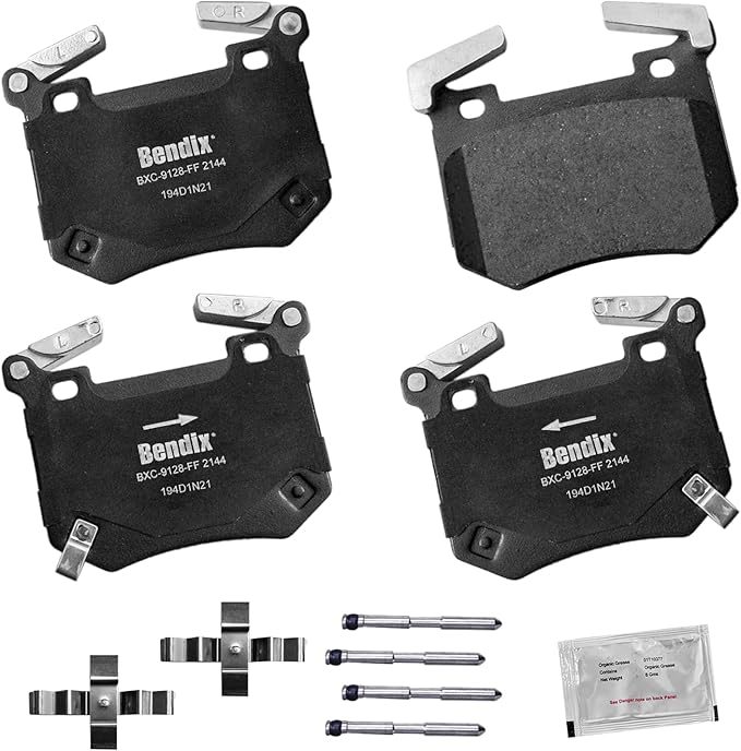 Bendix Priority1 CFC2144 Ceramic Rear Brake Pads for Genesis G70 2024-2019, Kia Stinger 2023-2018