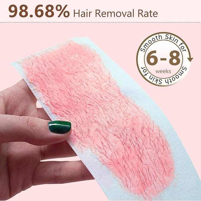 Sugar Wax Kit for Sensitive Skin: 300g/10.6oz Sugaring Paste for Bikini Brazilian Hair Removal - Includes Wax Strips & Sticks, Pre & Post Care Oils