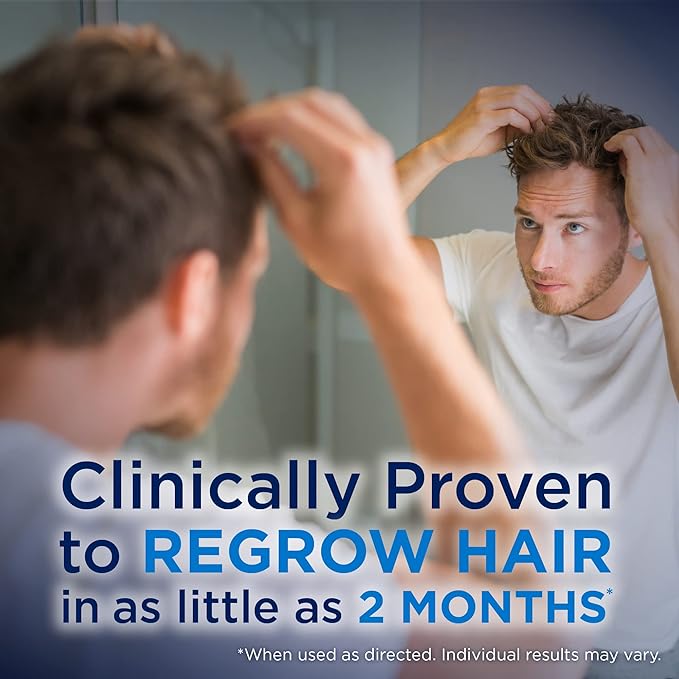 Amazon Basic Care Minoxidil Topical Aerosol, 5% Foam Hair Regrowth Treatment for Men, Unscented, 3-month Supply, 2.11 oz. (Pack of 3)