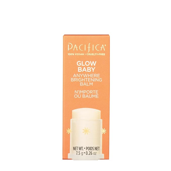Pacifica Anywhere Stick Body Serum Set – Glow Baby Vitamin C Brightening Balm + Wake Up Beautiful De-Puff Balm Duo, 2-Pack Vegan Face Sticks
