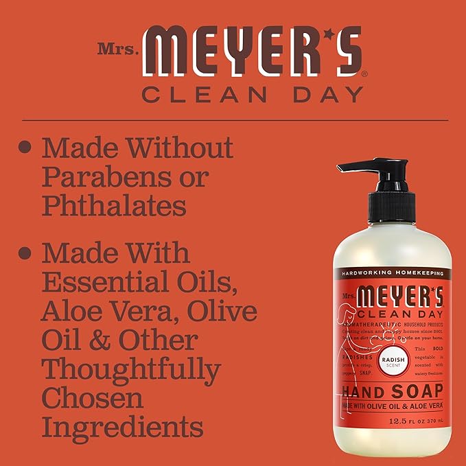 MRS. MEYER'S CLEAN DAY Soap Hand Liquid Radish, 12.5 Fl Oz