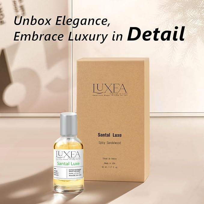 Sandalwood Perfumes for Women, Inspired by S.an_tal 33 Perfume for Men, Cost-effective Enhanced Scents Pheromone Perfume Spicy Sandalwood Scent-1.7FL Oz（Santal Luxe）