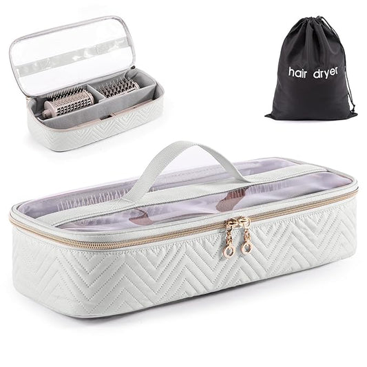 Hair Tools Travel Case with Black Hair Dryer Bag, Hair Tools Travel Carrying Case for Shark FlexStyle/SmoothStyle - Hair Air Wrap Dryer Case Flat Curling Iron Travel Organizer